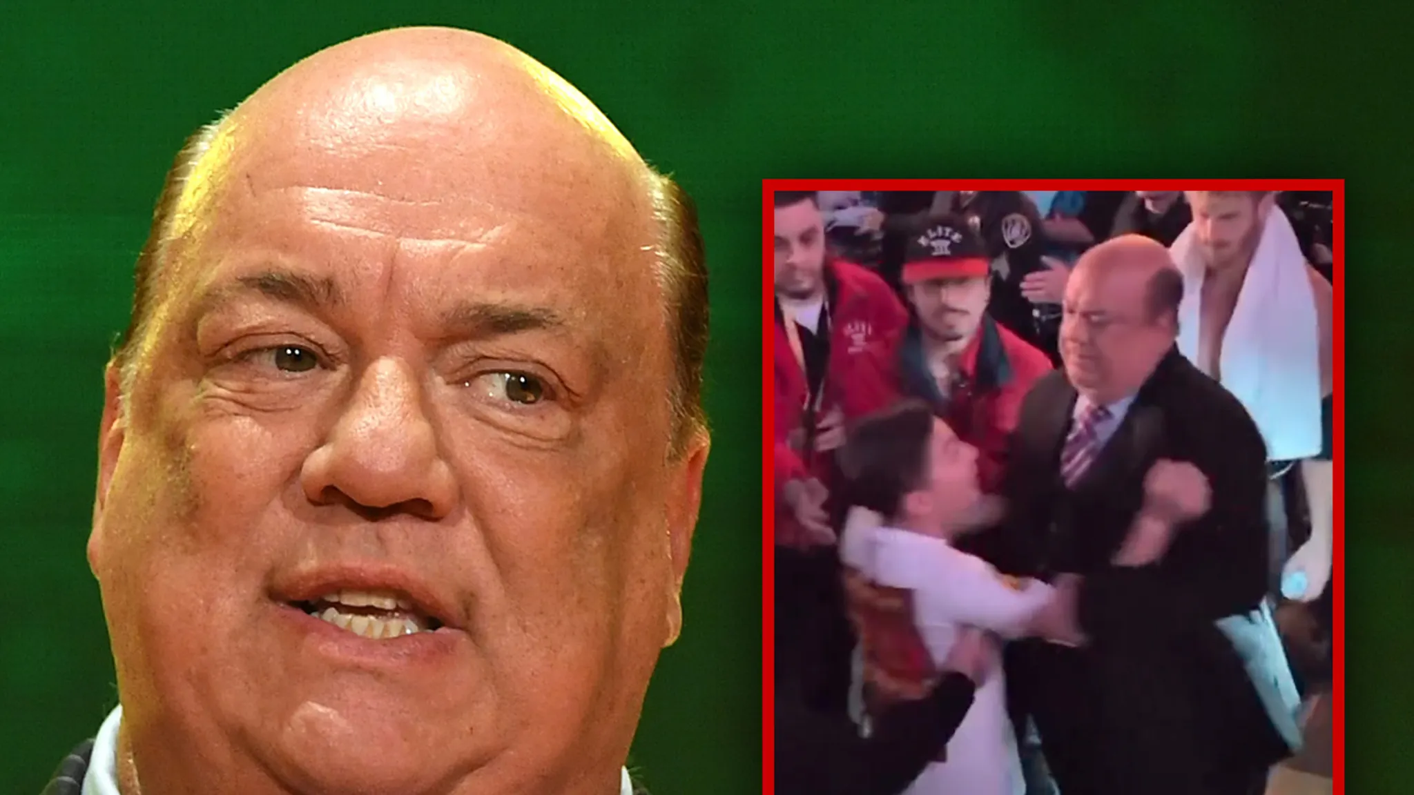 WWE Star Paul Heyman Shoves Young Fan Away From Logan Paul, on Video