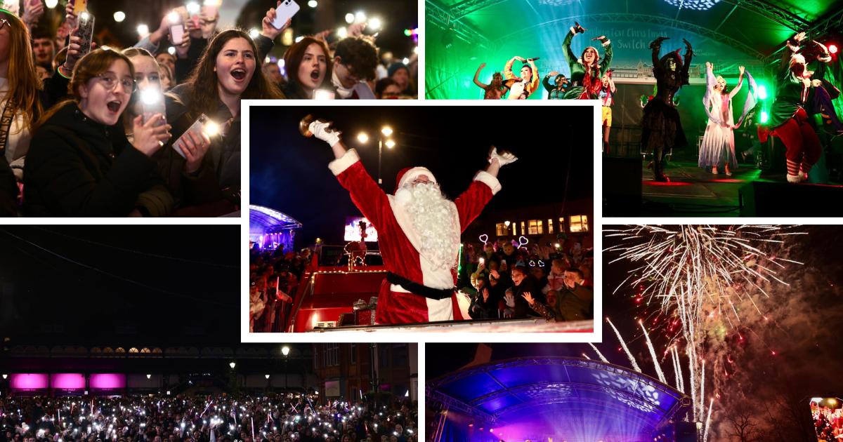 Pictures as crowds turnout for Darlington Christmas lights switch-on