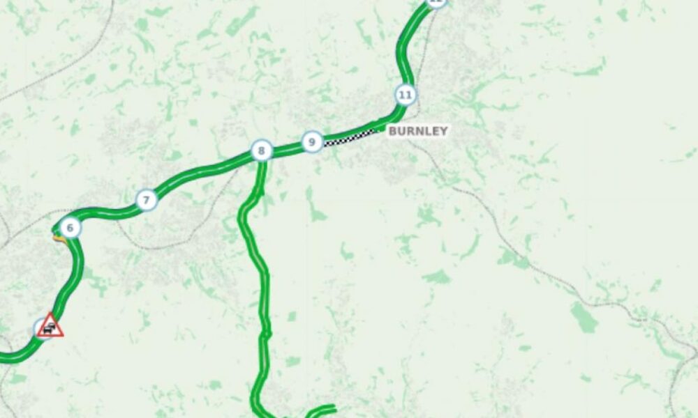 M65 partially shut after crash with diversions in place