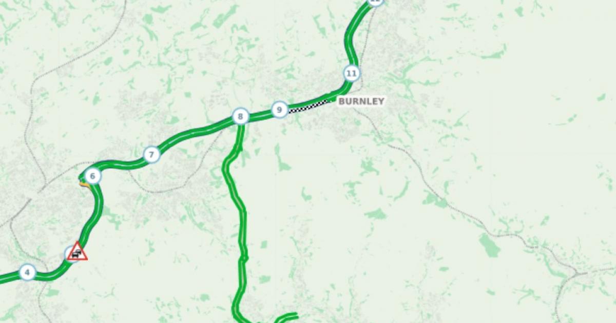 M65 partially shut after crash with diversions in place