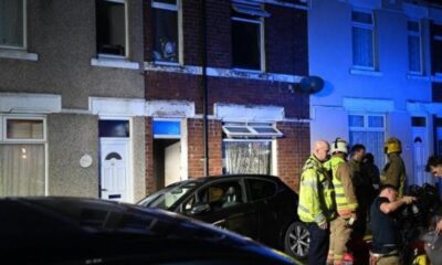 Firefighters tackle kitchen fire in Darlington house