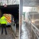 Van becomes wedged under Skinny Bridge, Darlington