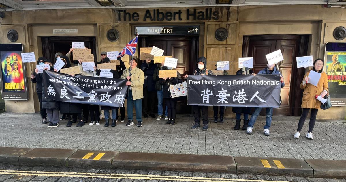 Bolton's Hong Kong community protest 'draconian' rules
