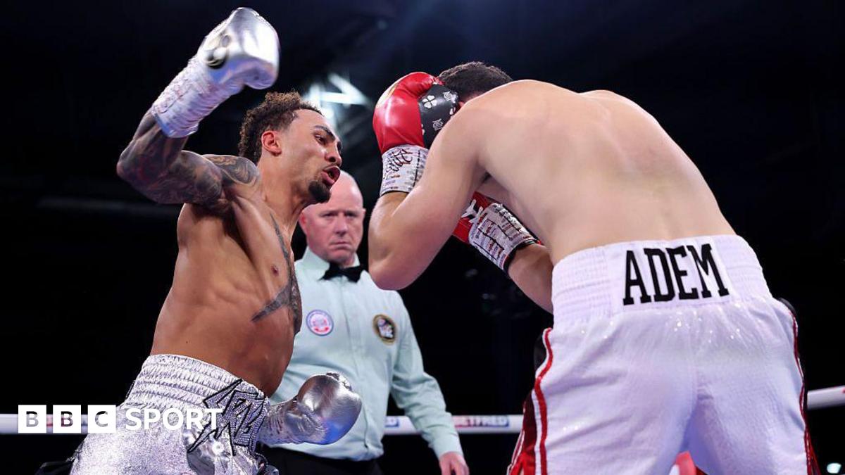 Ben Whittaker throws a punch at Benjamin Gavazi