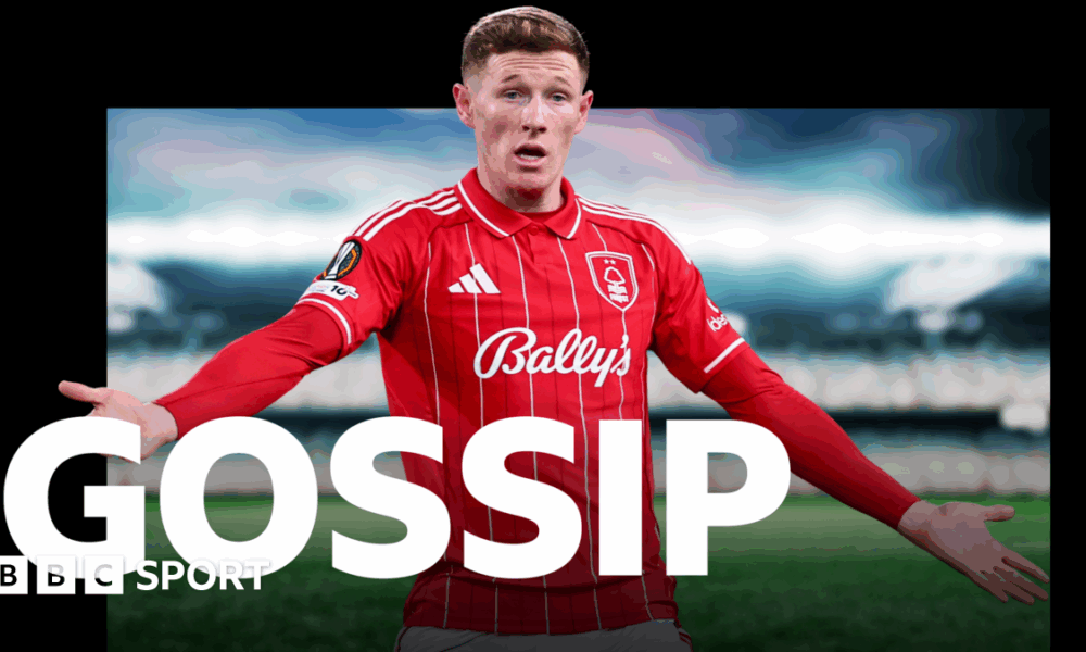 A graphic of Premier League players from every team in the division in 2025-26 season, with the Premier League trophy in front of them.