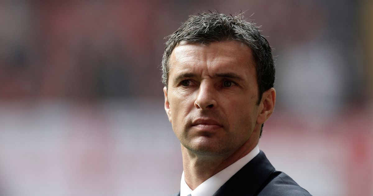 Football legend Gary Speed who has just had a 'talking bench' installed in his memory