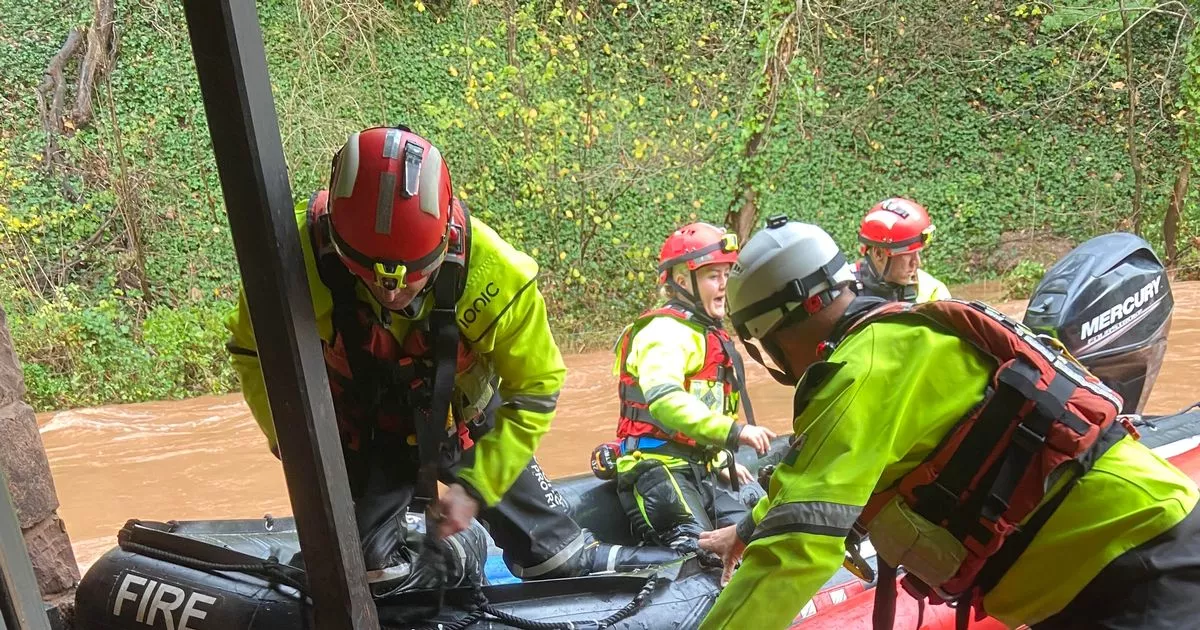 'The water came up through the floor and forced my doors open'