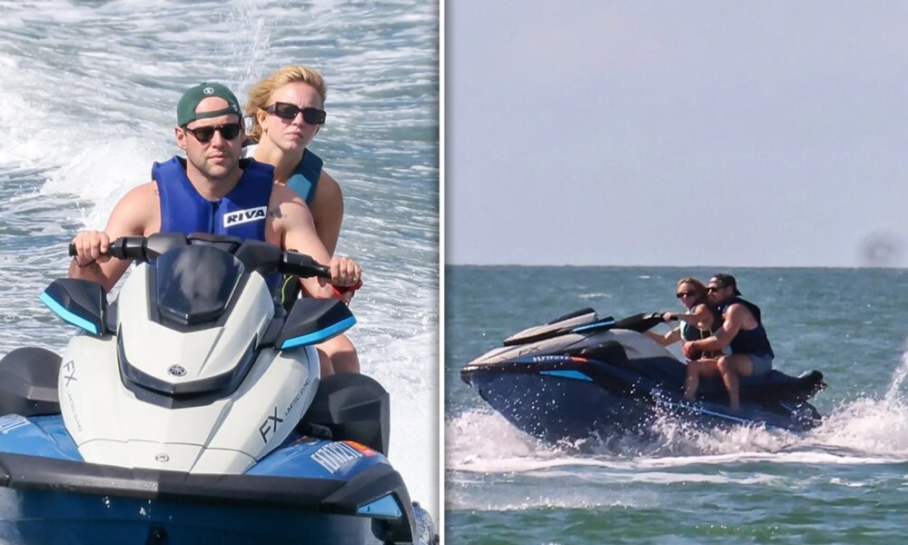 Sydney Sweeney, Scooter Braun Hold Each Other Tight On Sea-Doo Ride