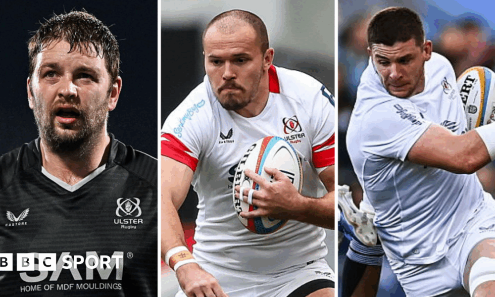 Iain Henderson, Jacob Stockdale and Nick Timoney