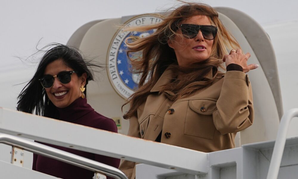 Melania Trump and Usha Vance visit North Carolina military families