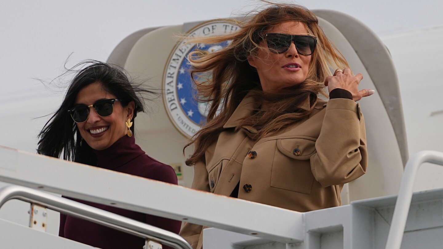Melania Trump and Usha Vance visit North Carolina military families