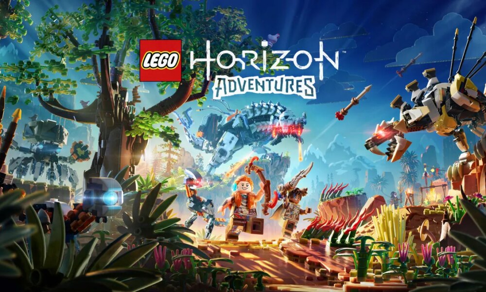 lego horizon adventure cover featuring lego characters from the game