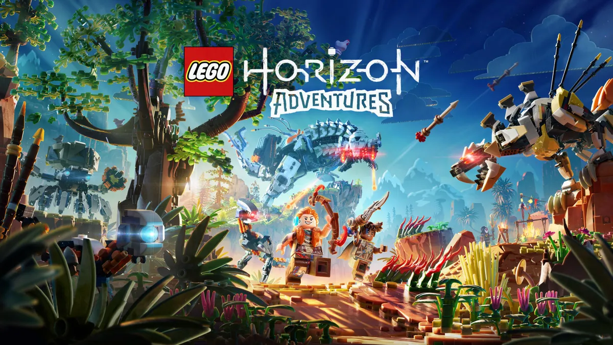 lego horizon adventure cover featuring lego characters from the game