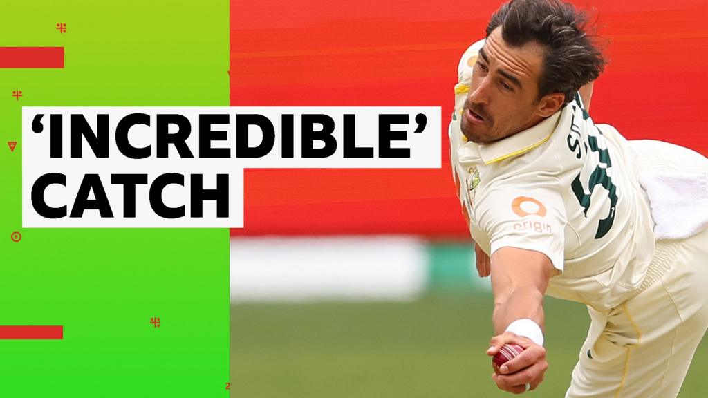The Ashes 2025: day two - Australia's Mitchell Starc takes diving catch to dismiss England's Zak Crawley