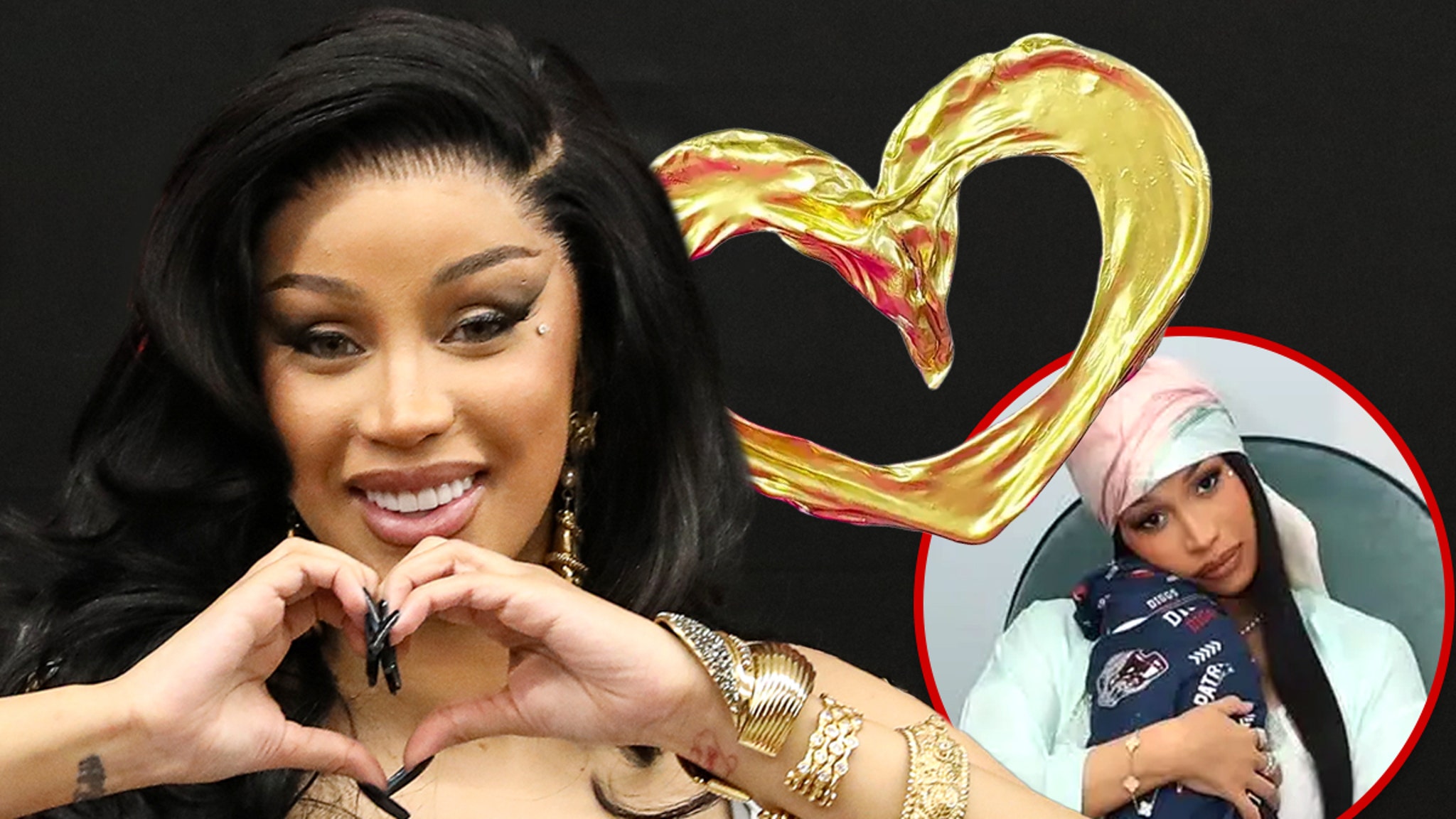 Cardi B Transforms Her Newborn's Umbilical Cord Into Gold Pendant