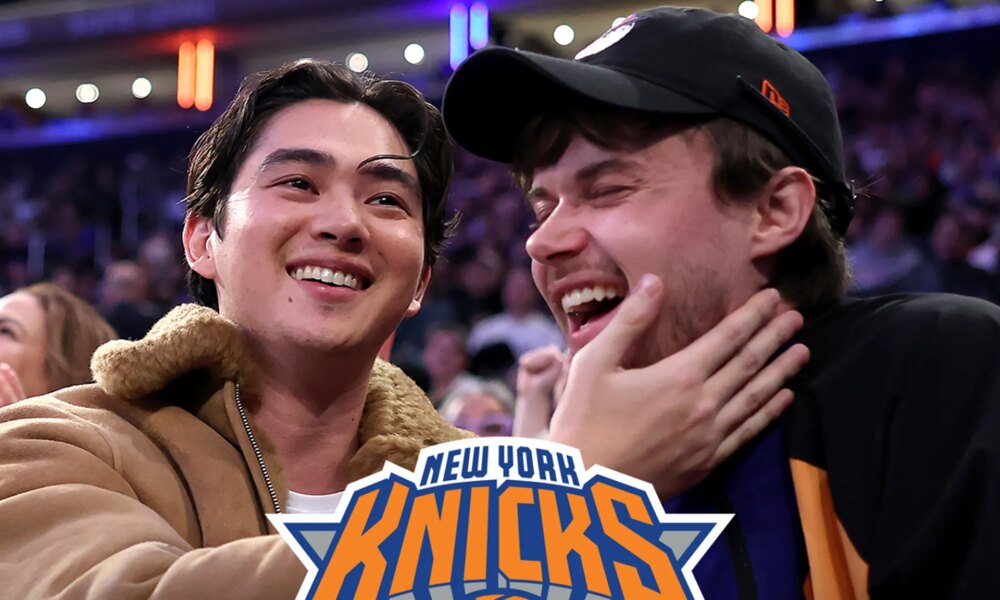'Summer I Turned Pretty' Costars Sean Kaufman, Christopher Briney Kiss at Knicks Game
