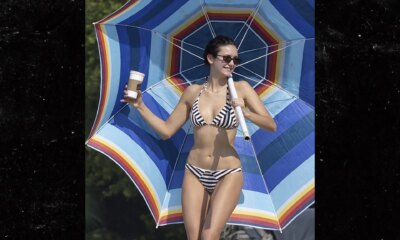 Nina Dobrev Strips Down to Zebra-Print Bikini For Thanksgiving Beach Day