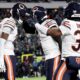 Chicago Bears players celebrate a turnover against the Philadelphia Eagles