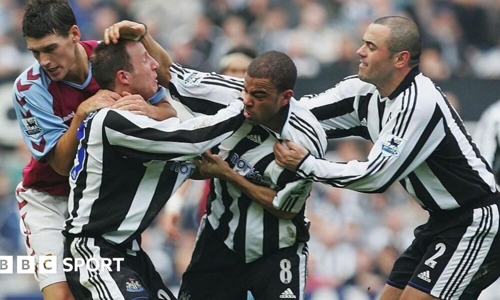 Emmanuel Adebayor and Nicklas Bendtner