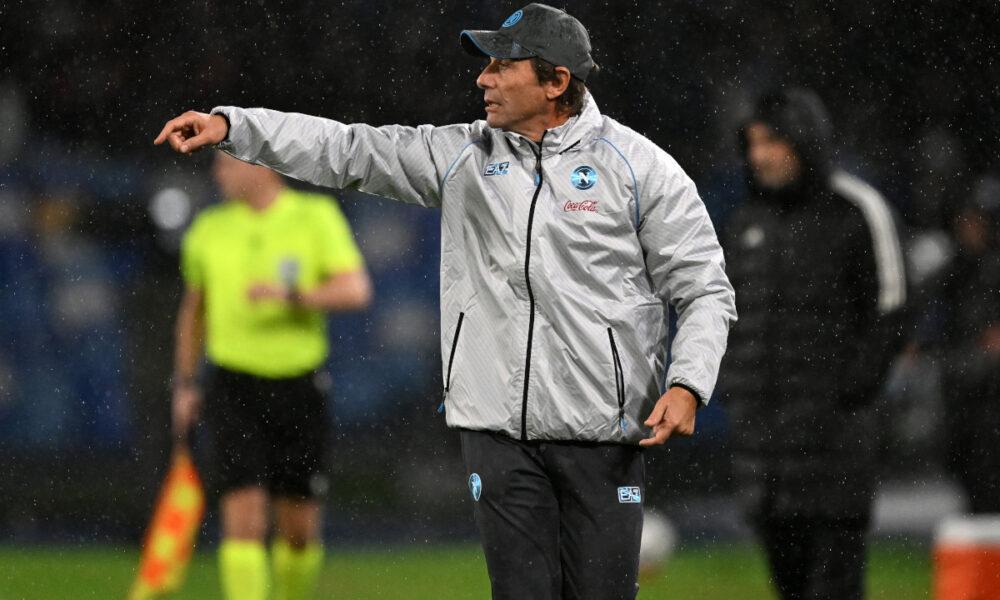 NAPLES, ITALY - NOVEMBER 25: Antonio Conte SSC Napoli head coach during the UEFA Champions League 2025/26 League Phase MD5 match between SSC Napoli and Qarabag FK at Stadio Diego Armando Maradona on November 25, 2025 in Naples, Italy. (Photo by Francesco Pecoraro/Getty Images)