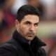 Arsenal manager Mikel Arteta looks on
