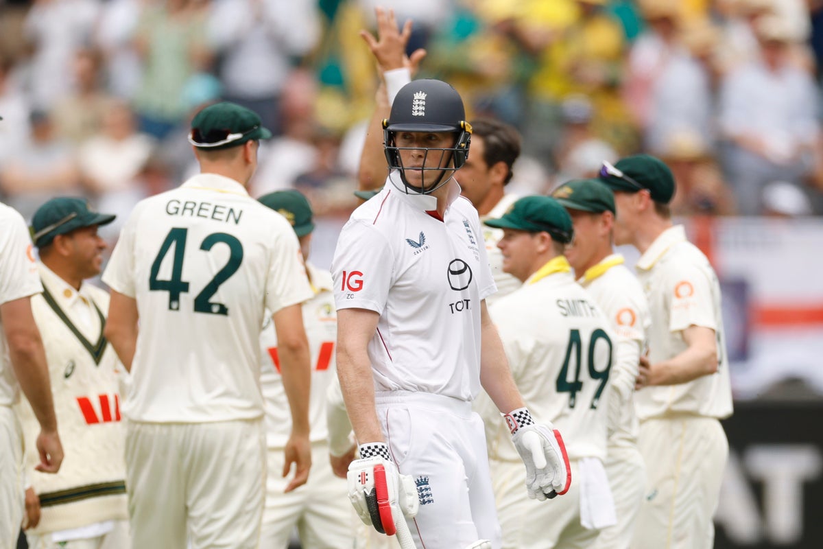 Ashes 2025 live score: Zak Crawley dismissed for another duck as England lose early wicket in second innings