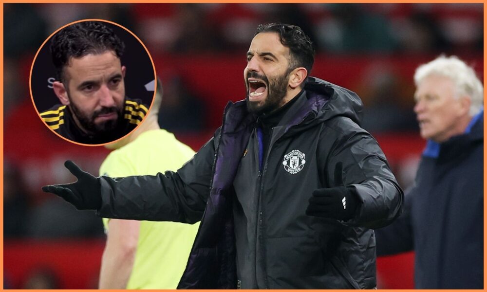 Ruben Amorim reacts to Man United