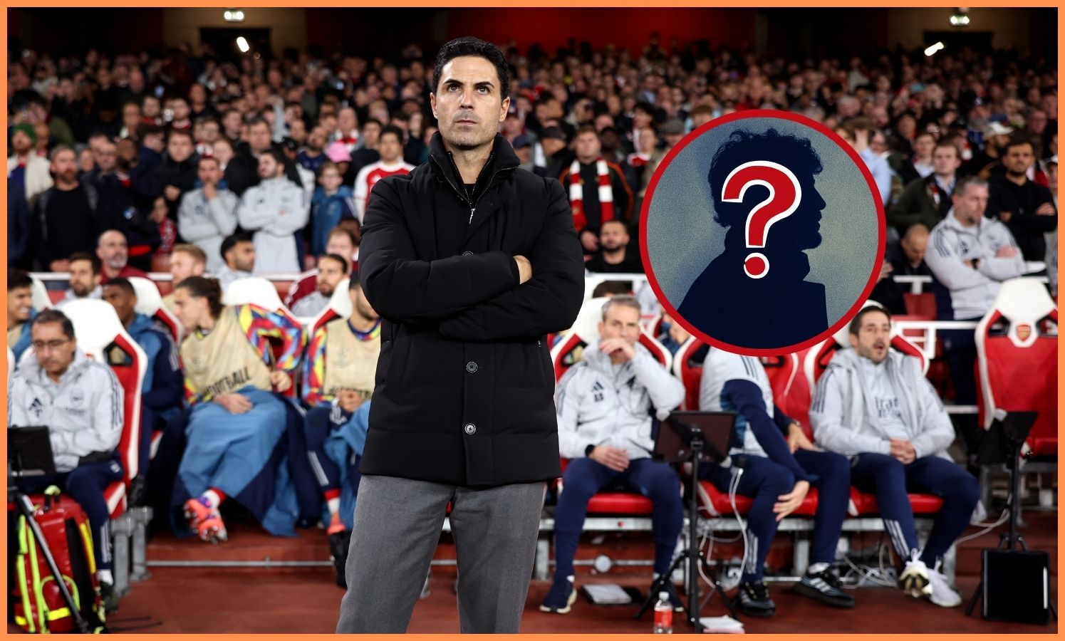 Arsenal manager Mikel Arteta looks on