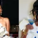 Celebs Love: Keri Hilson and Wendy Osefo Both Spied in a White and Cobalt Blue Atelier Indigo Floral Dress