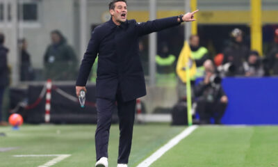 MILAN, ITALY - NOVEMBER 23: FC Internazionale coach Cristian Chivu reacts during the Serie A match between FC Internazionale and AC Milan at Giuseppe Meazza Stadium on November 23, 2025 in Milan, Italy. (Photo by Marco Luzzani/Getty Images)
