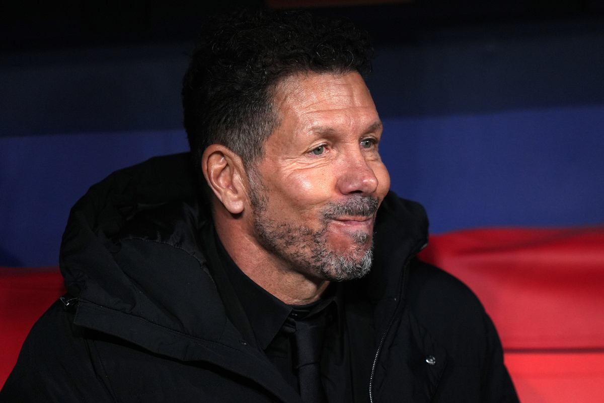 MADRID, SPAIN - NOVEMBER 26: Diego Simeone, Head Coach of Atletico de Madrid, looks on prior to the UEFA Champions League 2025/26 League Phase MD5 match between Atletico de Madrid and FC Internazionale Milano at Estadio Metropolitano on November 26, 2025 in Madrid, Spain. (Photo by Angel Martinez/Getty Images)