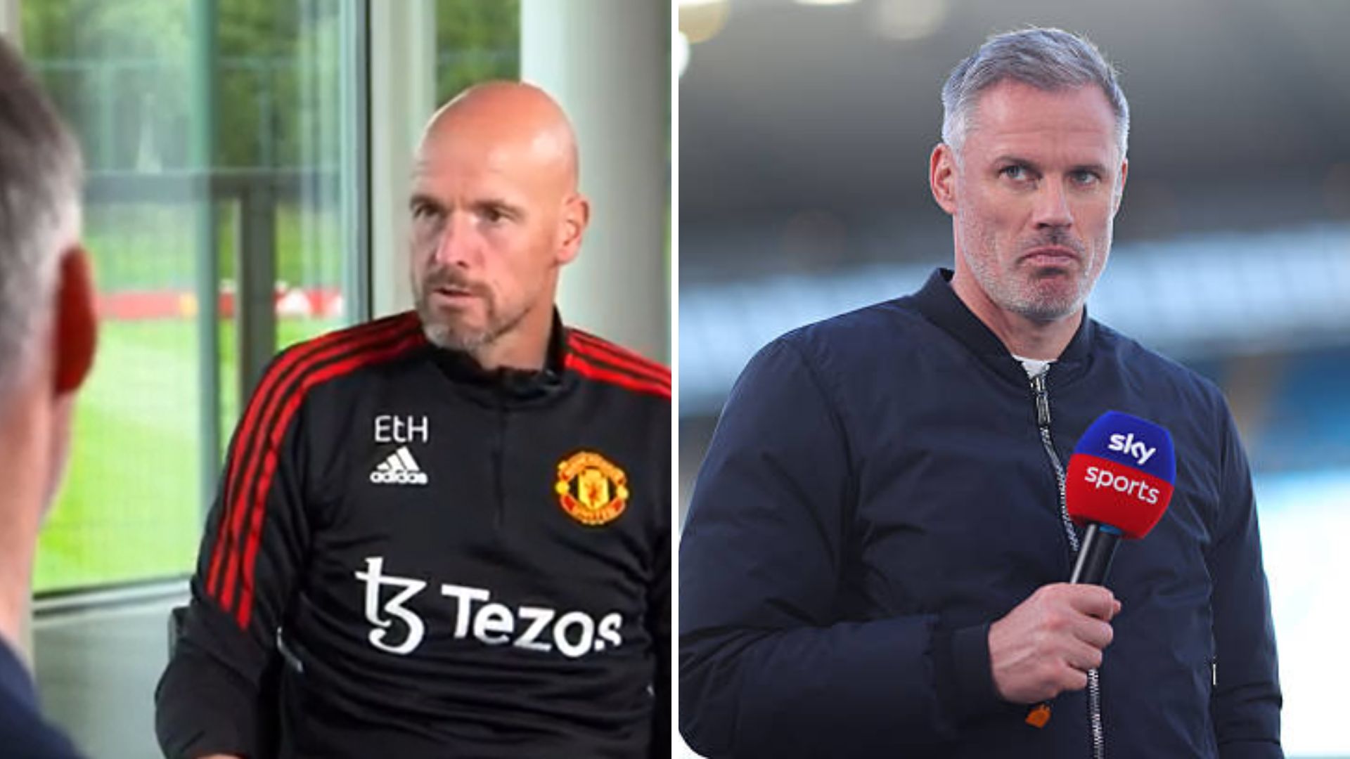 Split image of the screenshot from Sky Sports