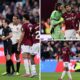 A collage from the incident involving West Ham