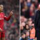 Split image of Virgil van Dijk and Liverpool manager Arne Slot