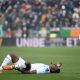VENICE, ITALY - FEBRUARY 22: Fisayo Dele-Bashiru of SS Lazio injured during the Serie match between Venezia and Lazio at Stadio Pier Luigi Penzo on February 22, 2025 in Venice, Italy. (Photo by Marco Rosi - SS Lazio/Getty Images)