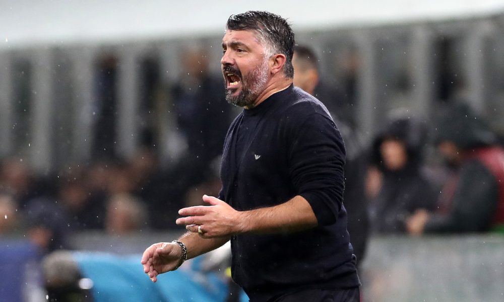 MILAN, ITALY - NOVEMBER 16: Gennaro Gattuso, Head Coach of Italy, issues instructions during the FIFA World Cup 2026 qualifier match between Italy and Norway at San Siro Stadium on November 16, 2025 in Milan, Italy. (Photo by Marco Luzzani/Getty Images)
