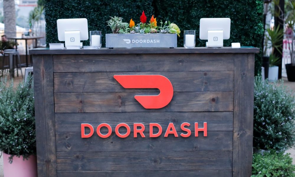 A view of general atmosphere at the DoorDash booth at 'Night Market' presented by The Los Angeles Times
