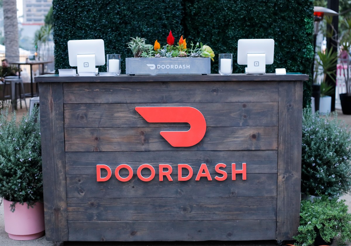 A view of general atmosphere at the DoorDash booth at 'Night Market' presented by The Los Angeles Times