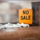 A 'NO SALE' sign on an Antique Cash Register
