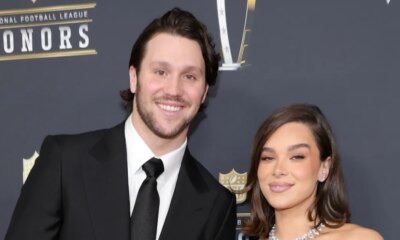 Josh Allen Cuddles Up With Hailee Steinfeld at Jersey Retirement Ceremony