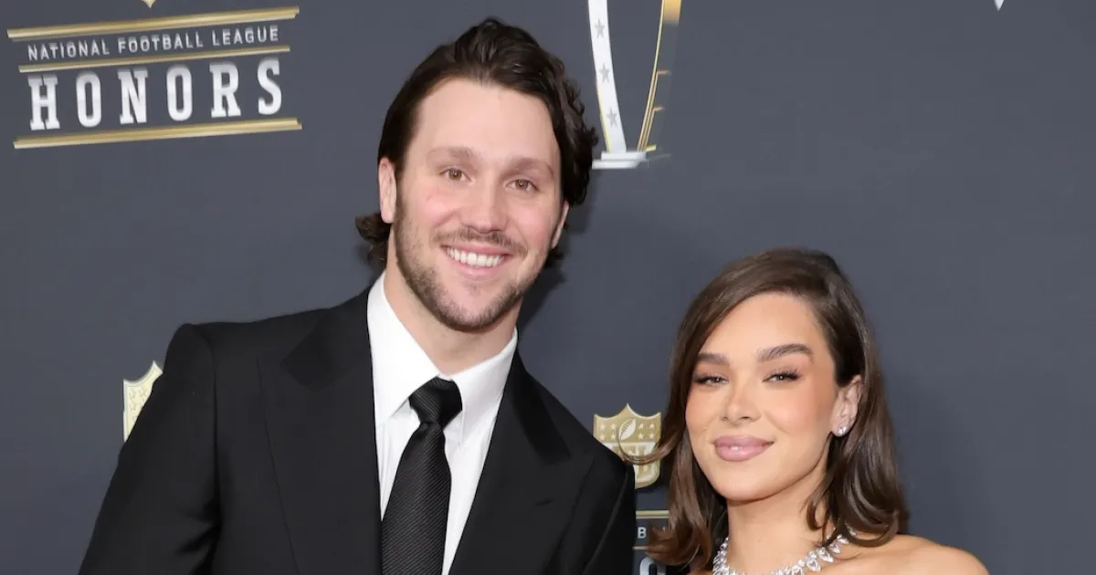 Josh Allen Cuddles Up With Hailee Steinfeld at Jersey Retirement Ceremony