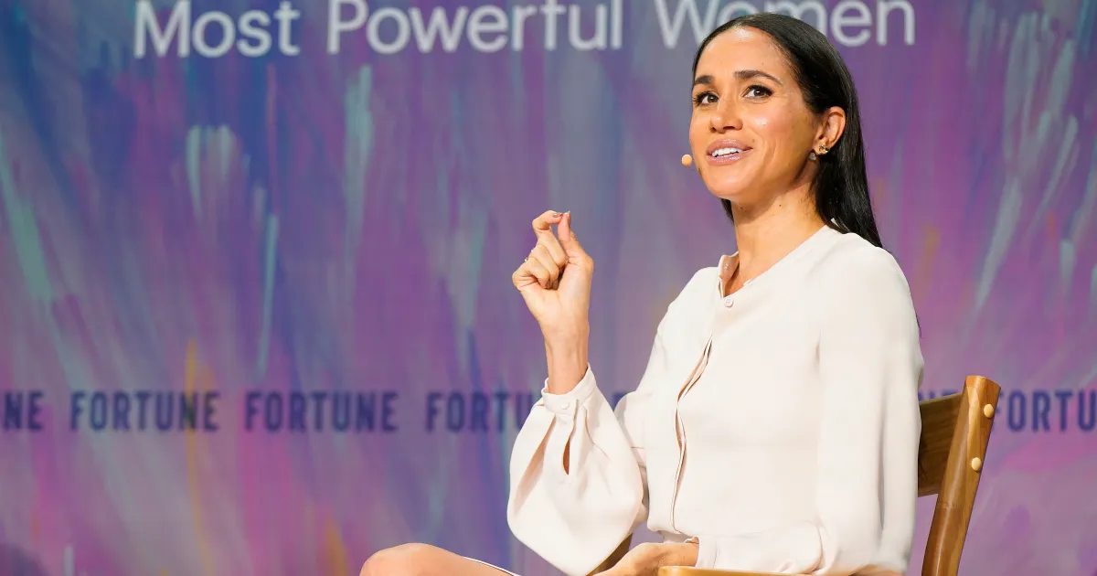 Duchess of Sussex and Founder of As Ever Meghan Markle speaks onstage during Fortune Most Powerful Women Summit 2025 at Salamander Hotel on October 14, 2025, in Washington, DC.