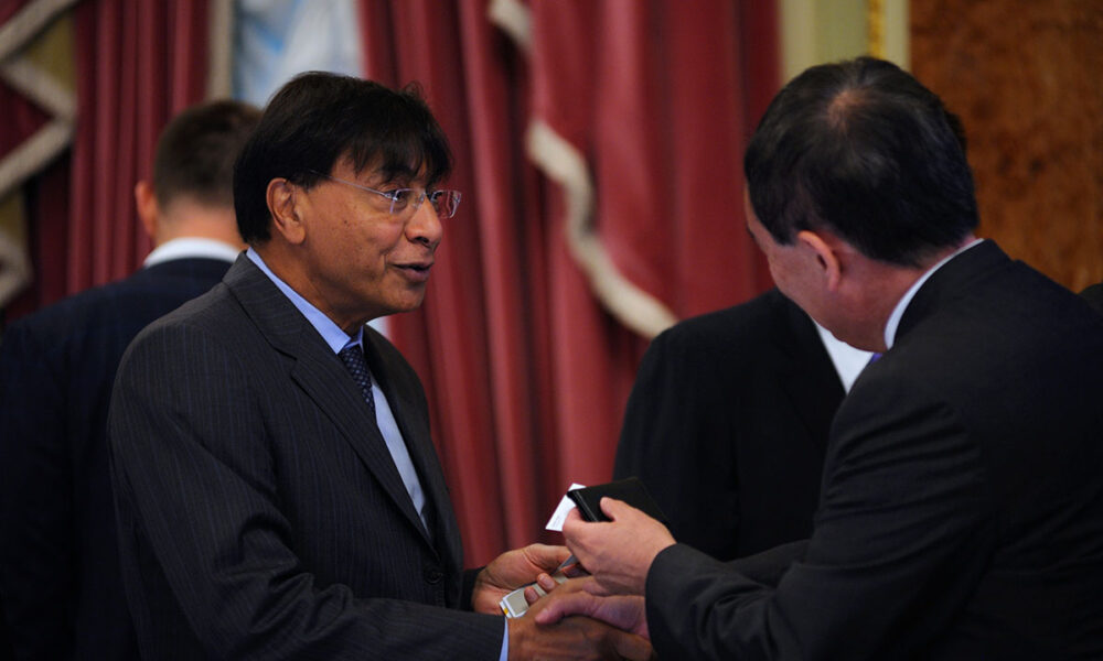 British-Indian Lakshmi Narayan Mittal, founder of ArcelorMittal