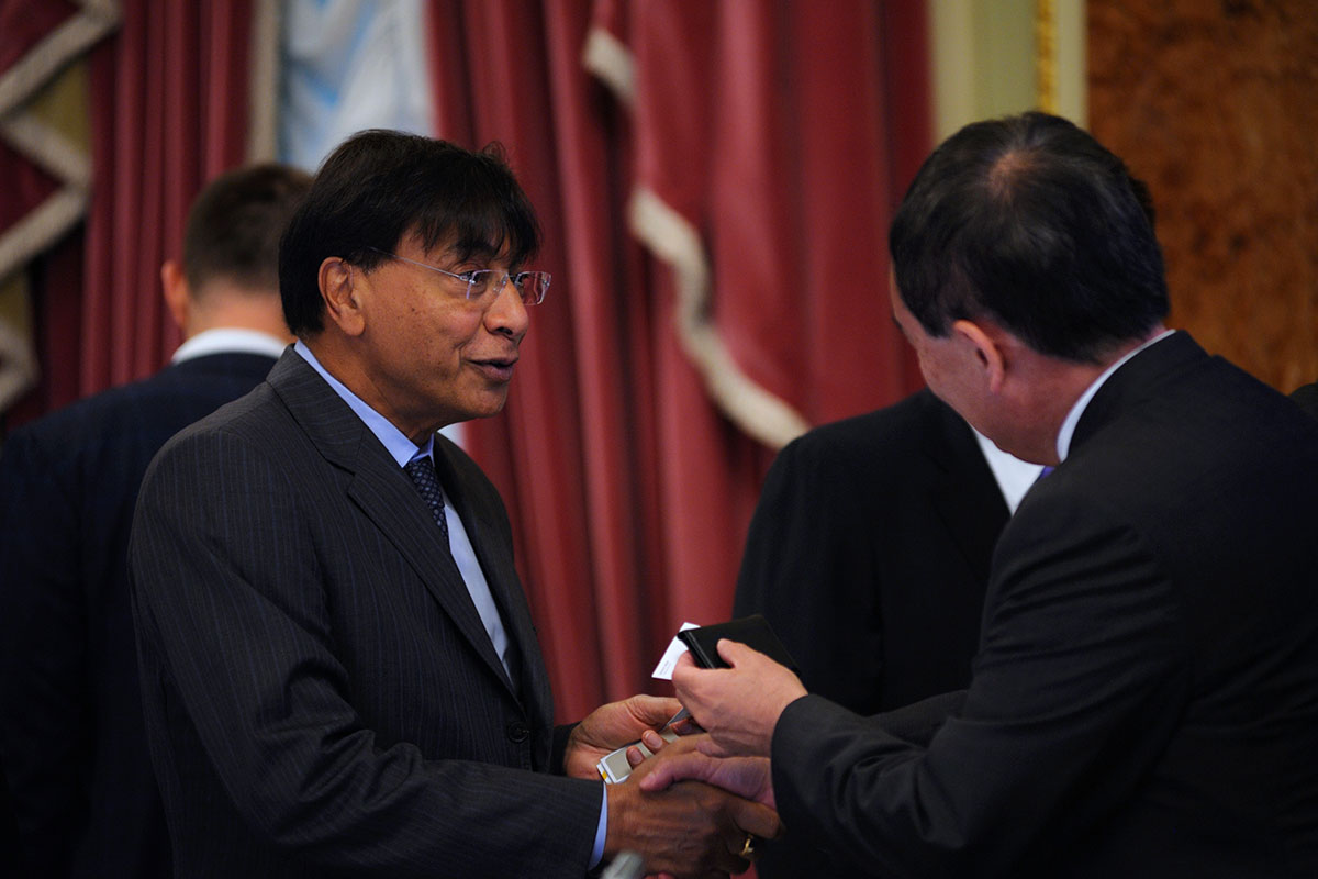 British-Indian Lakshmi Narayan Mittal, founder of ArcelorMittal