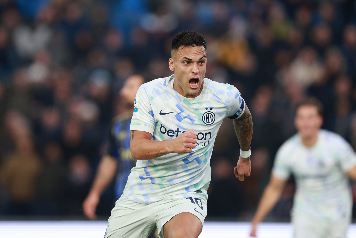 PISA, ITALY - NOVEMBER 30: Lautaro Martinez of FC Internazionale celebrates after scoring a goal during the Serie A match between Pisa SC and FC Internazionale at Arena Garibaldi on November 30, 2025 in Pisa, Italy. (Photo by Gabriele Maltinti/Getty Images)