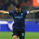 MILAN, ITALY - NOVEMBER 09: Lautaro Martinez of Internazionale celebrates scoring his team