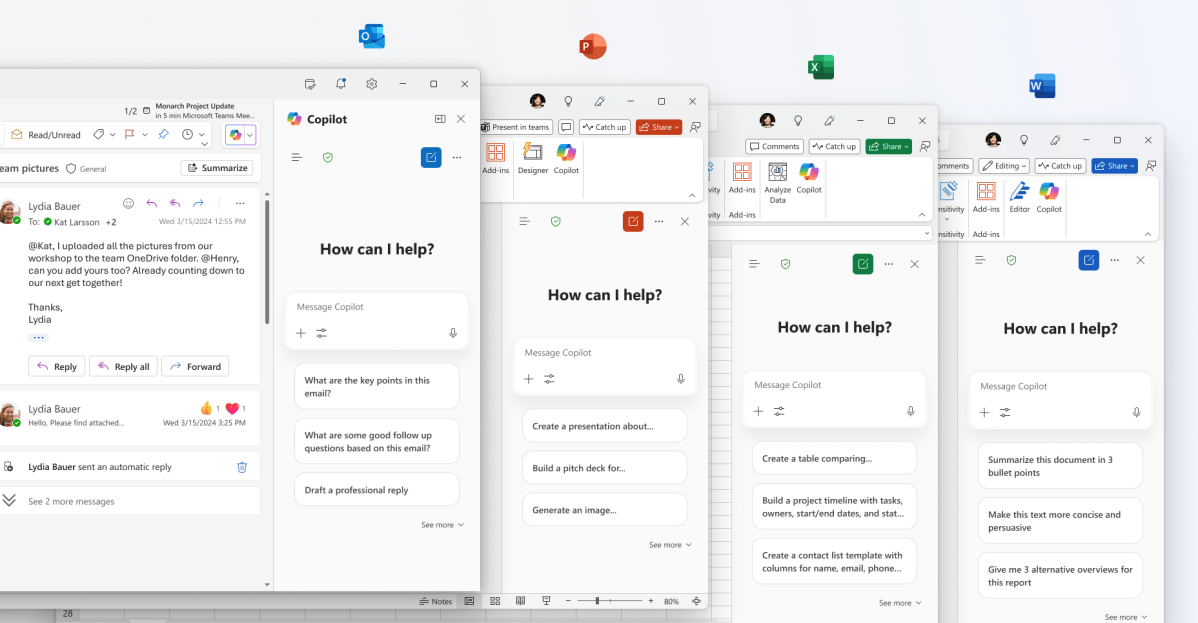 Microsoft’s Office apps are getting even more free AI features