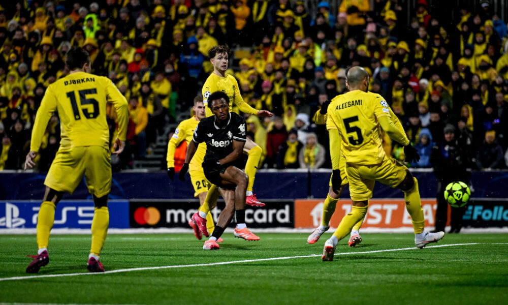 Lois Openda scores for Juventus against Bodo/Glimt in the Champions League (@juventusfc)