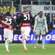 MILAN, ITALY - NOVEMBER 23: Mike Maignan of AC Milan celebrates with his team-mates the victory at the end of the Serie A match between FC Internazionale and AC Milan at Giuseppe Meazza Stadium on November 23, 2025 in Milan, Italy. (Photo by Marco Luzzani/Getty Images)