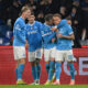 NAPLES, ITALY - NOVEMBER 22: Noa Lang of SSC Napoli celebrates with teammate Sam Beukema after scoring his side